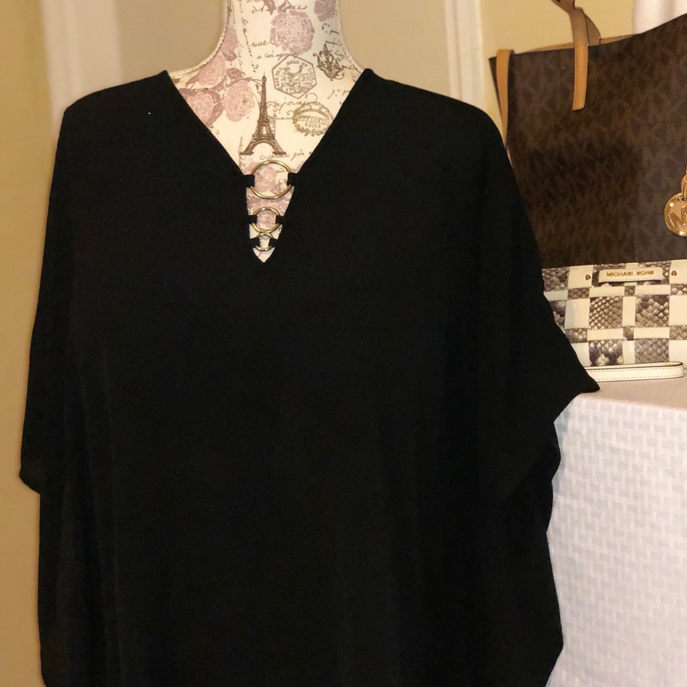 MICHAEL Michael Kors Ring Flutter Top